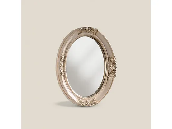 Specchiera ovale in legno intagliato Passioni 5470 LQ di Tarocco Vaccari