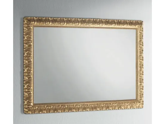 Specchiera Glamour con cornice in legno foglia oro di Stilfar Italia