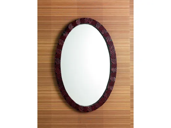Specchiera Ovale con cornice in legno di Stones