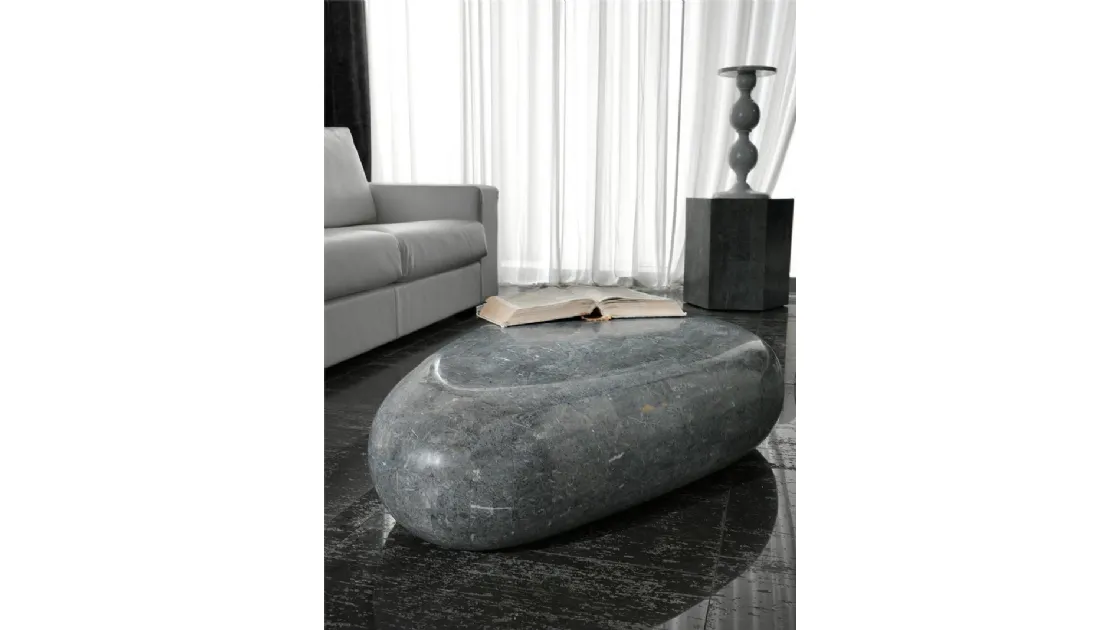 Tavolino Sasso Medium in pietra fossile di Stones