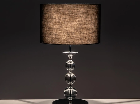 Lampada da tavolo Giuditta in plexiglass con paralume in tessuto di Stones