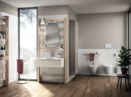 Mobile da Bagno Gym Laccato Opaco Space Bianco Prestige di Scavolini Bathrooms