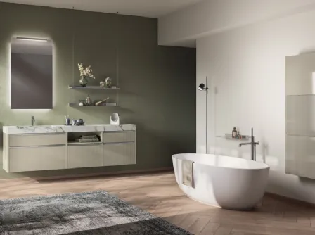 Mobile da Bagno Miko Laccato Opaco Tortora di Scavolini Bathrooms