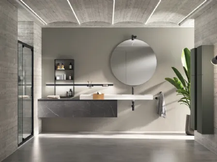 Mobile da Bagno Miko Laminato Pietra Grey di Scavolini Bathrooms