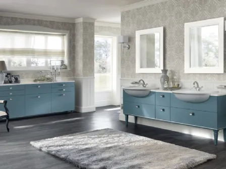 Mobile da Bagno Magnifica Laccato Opaco Verde Ottanio di Scavolini Bathrooms