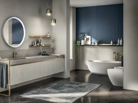 Mobile da Bagno Tratto in Decorativo Concrete Jersey di Scavolini Bathrooms