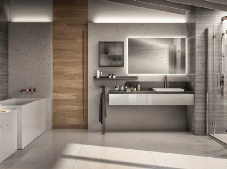 Mobile da Bagno Tratto Laccato Lucido Bianco Prestige di Scavolini Bathrooms
