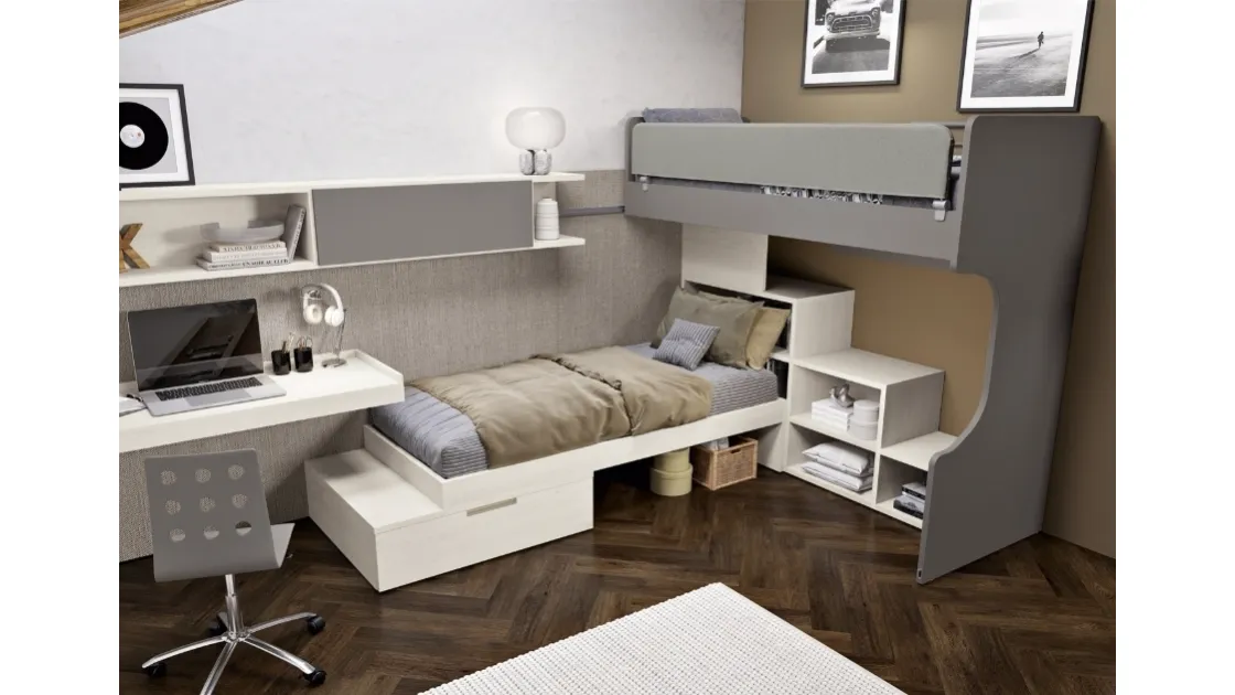 Cameretta 139 con letto scorrevole di Ferrimobili