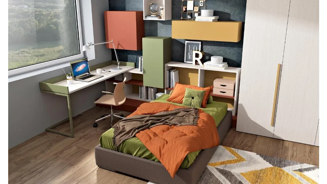 Cameretta 124 con angolo studio di Ferrimobili