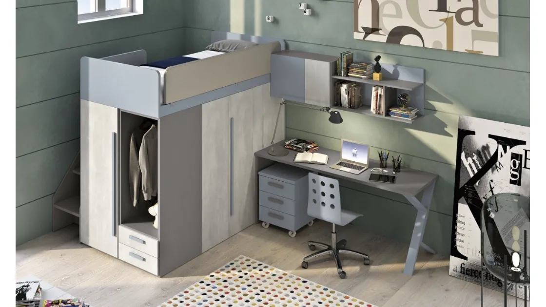 Cameretta 140 a soppalco di Ferrimobili