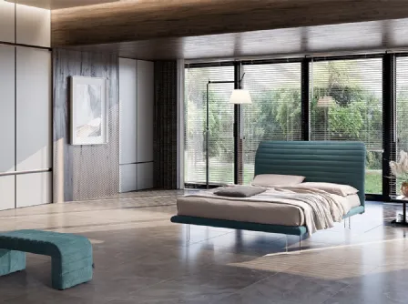 Letto matrimoniale imbottito Dany di Stilfar Italia