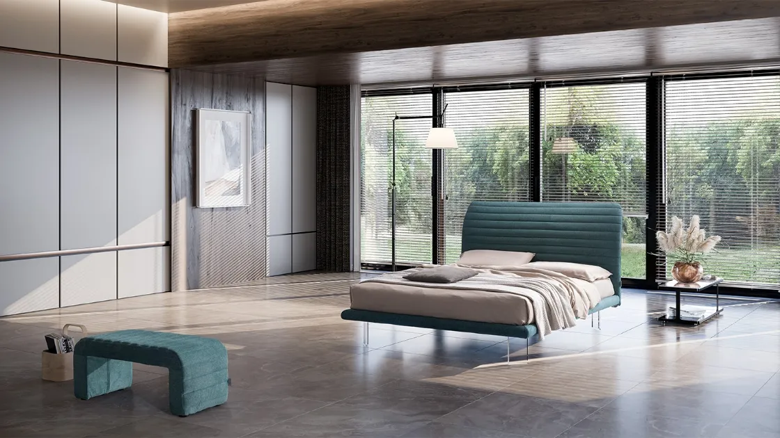 Letto matrimoniale imbottito Dany di Stilfar Italia