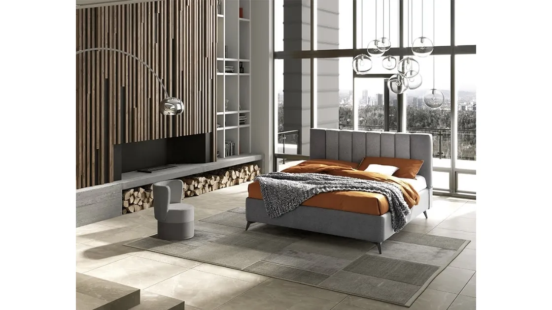 Letto imbottito Domino 24 di Stilfar Italia