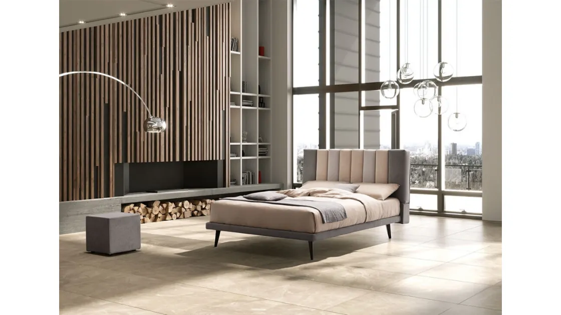 Letto imbottito Domino 24 di Stilfar Italia