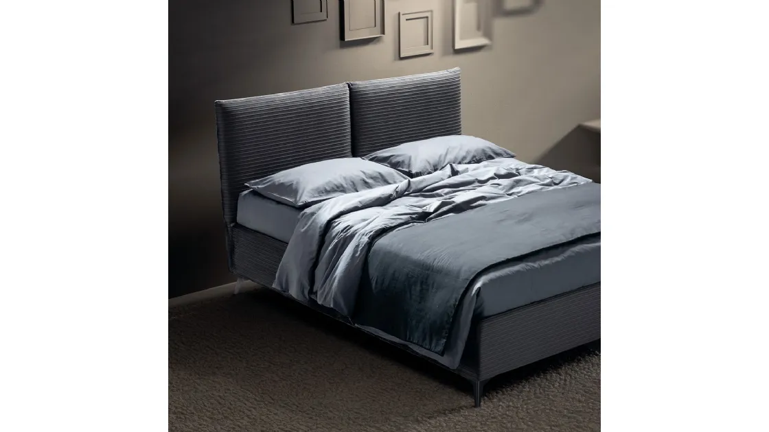 Letto in tessuto imbottito Elettra di Stilfar Italia