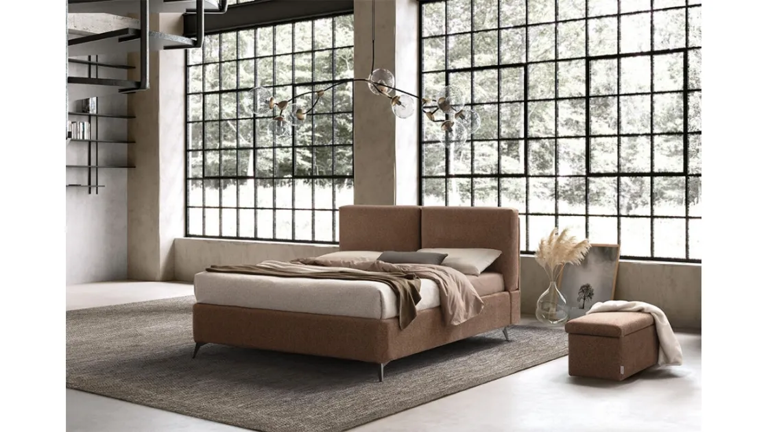 Letto Enea 24 in tessuto imbottito di Stilfar Italia