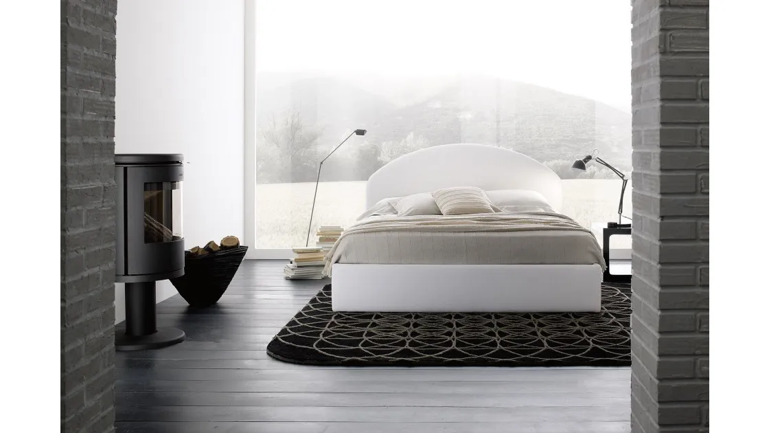 Letto con testiera Soft di Fabbri Salotti