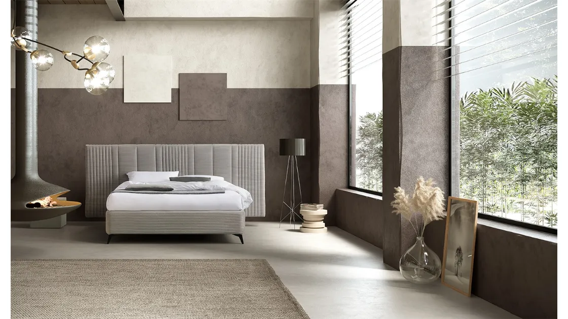 Letto Matrix XL con testiera trapuntata di Stilfar Italia