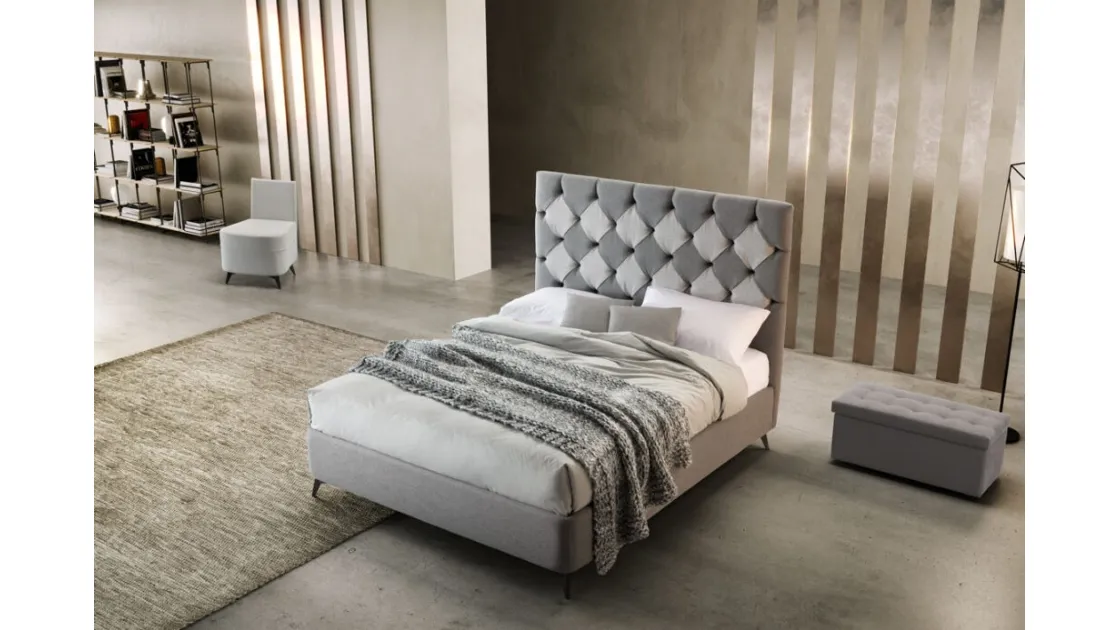 Letto con testiera Mosaico di Stilfar Italia