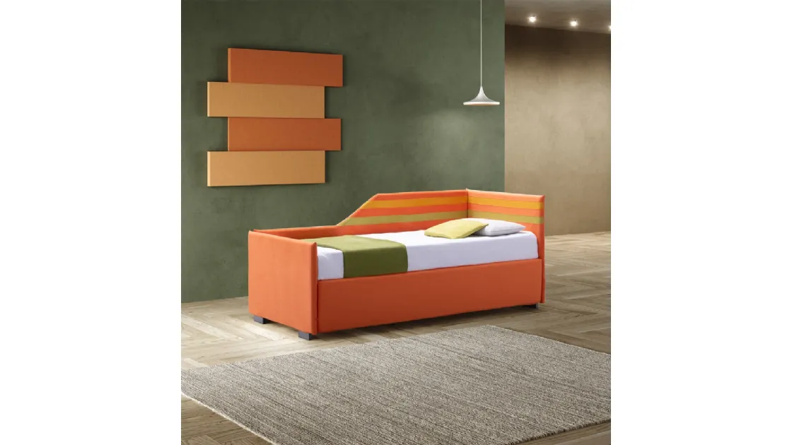 Letto singolo Arcobaleno con letto estraibile di Stilfar Italia