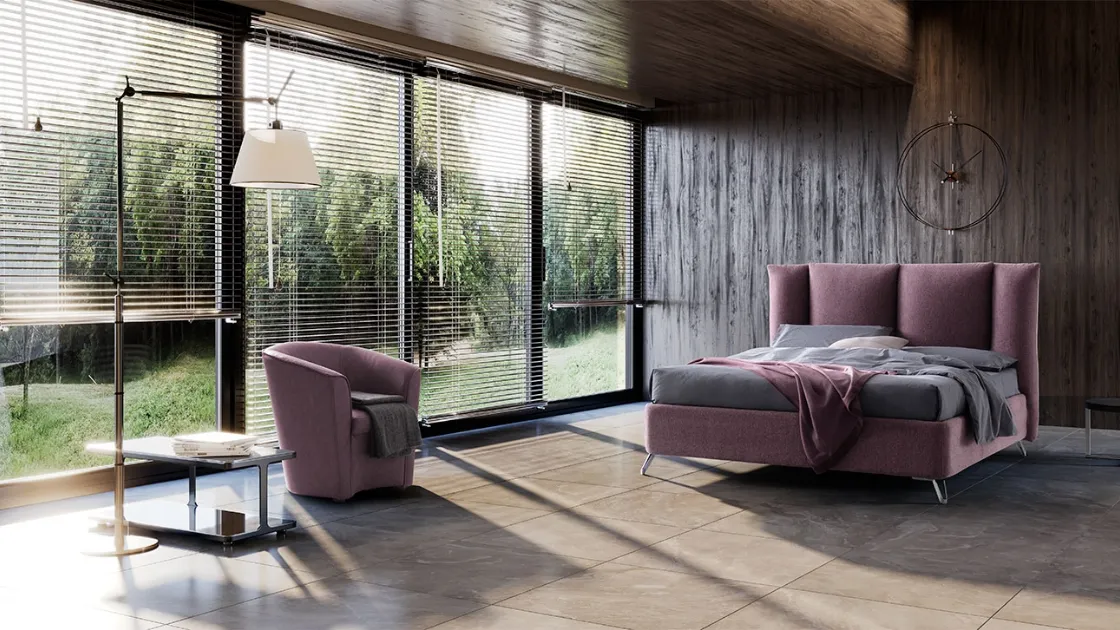 Letto Cosmo in tessuto imbottito di Stilfar Italia