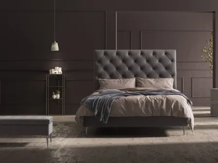 Letto in velluto Laura di Stilfar Italia
