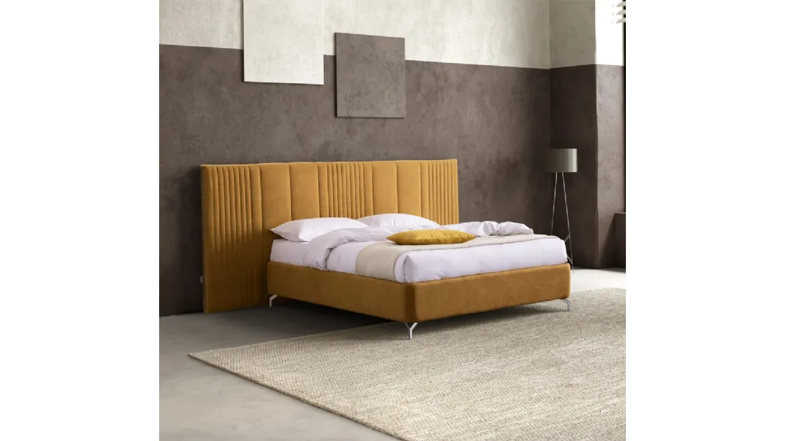 Letto Sommier 127 con testata a parete Matrix di Stilfar Italia