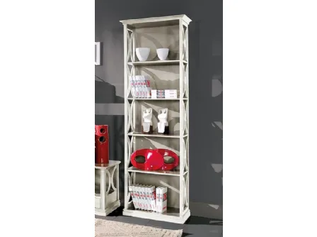 Libreria in laccato bianco a 5 ripiani Luna 2912 LBA di Tarocco Vaccari