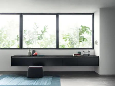 Madia sospesa Living Dandy Plus 03 Nero Ardesia di Scavolini