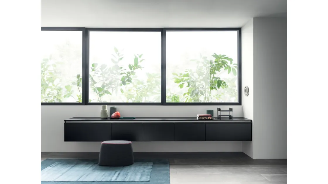 Madia sospesa Living Dandy Plus 03 Nero Ardesia di Scavolini