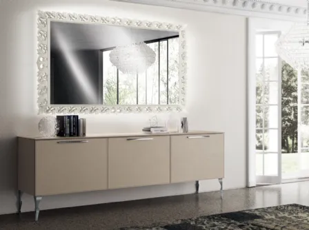 Madia Living Exclusiva 01 in Pelle Grigio Perla di Scavolini