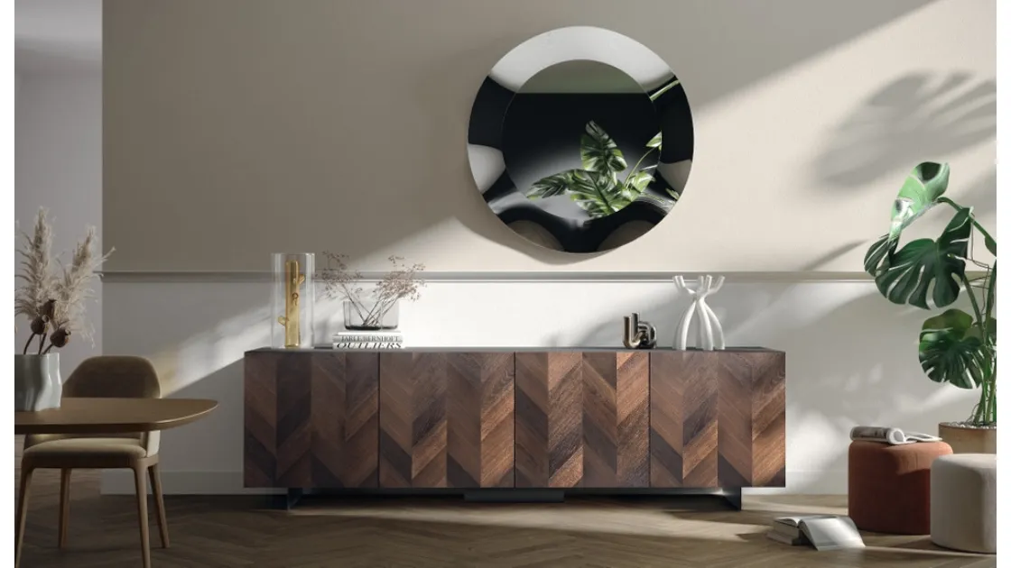 Madia Sideboard 05 con anta impiallacciata di Scavolini