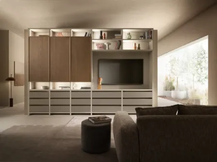 Parete Attrezzata Living Poetica 01 di Scavolini