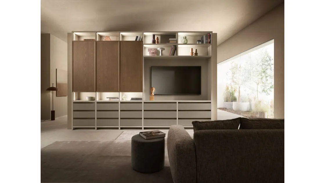 Parete Attrezzata Living Poetica 01 di Scavolini