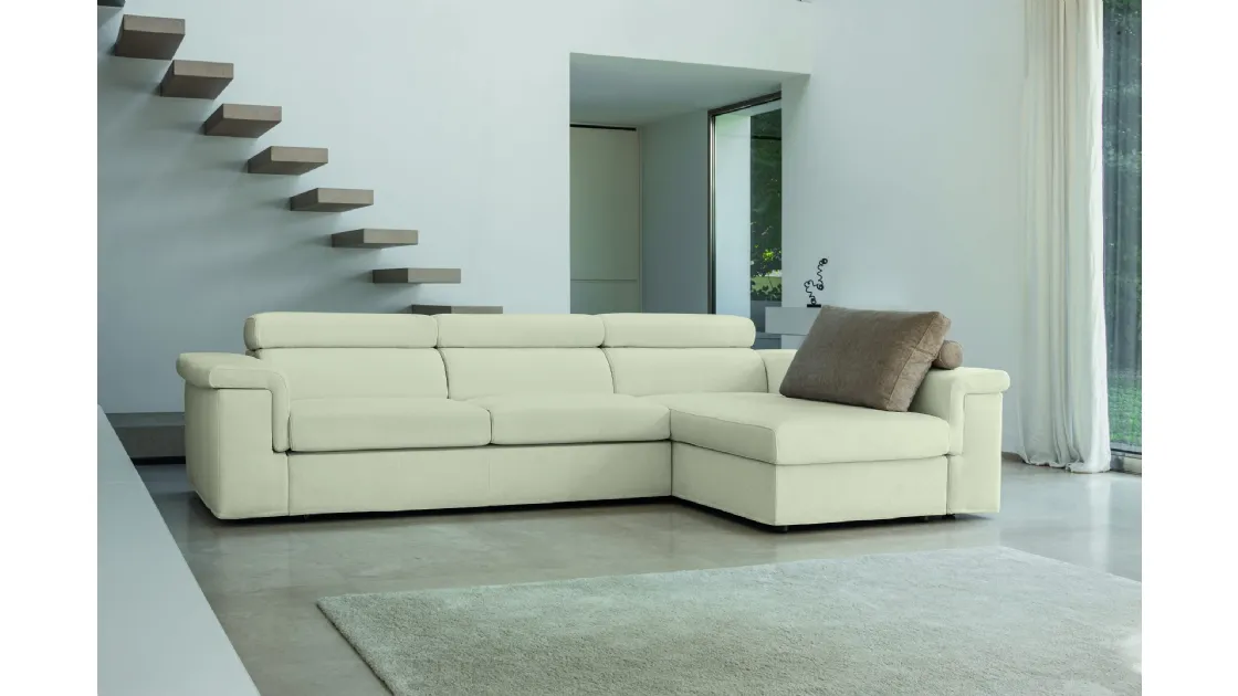 Divano con seduta estensibile Kappadue di Fabbri Salotti