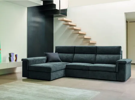 Divano con penisola contenitore Kappauno di Fabbri Salotti