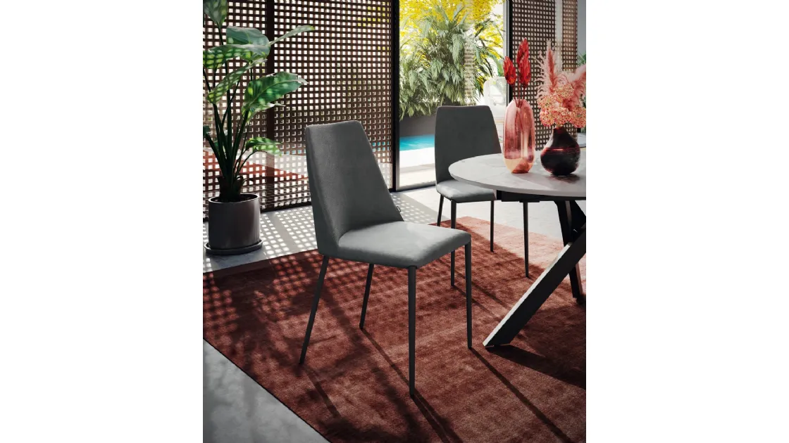 Sedia Dafne in tessuto di Scavolini