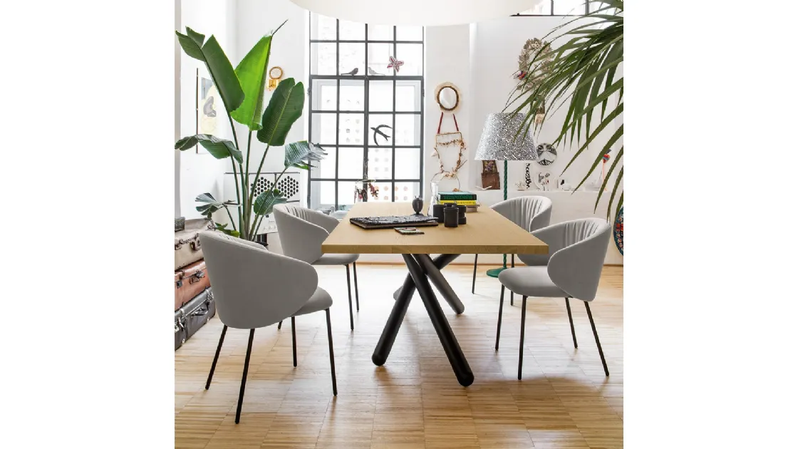 Sedia in tessuto Tuka Soft di Connubia