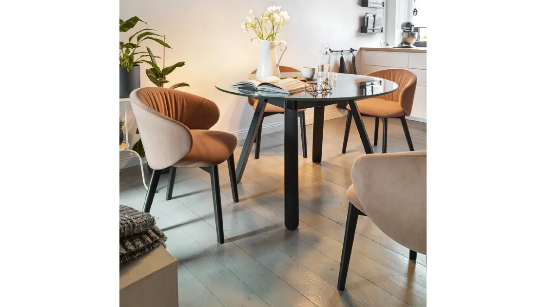 Sedia in tessuto Tuka Soft di Connubia