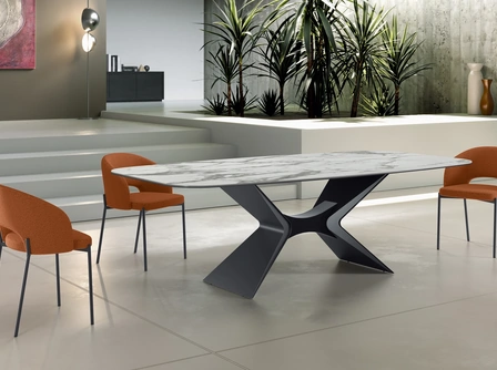 Tavolo Atlas con top in ceramica di Stones