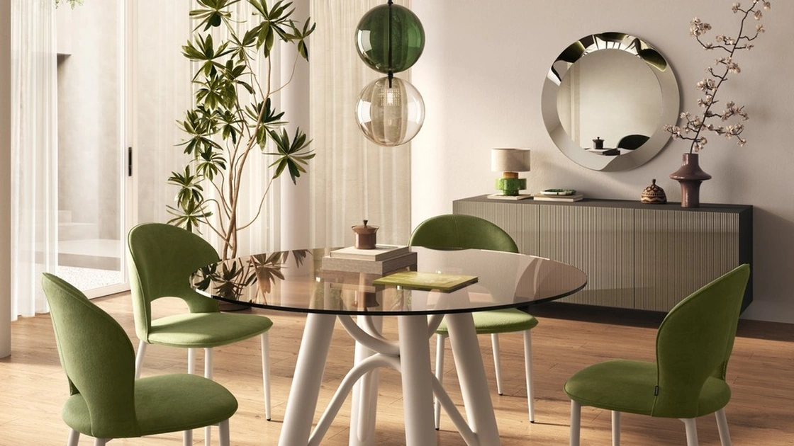 Tavolo Brooklin con top in vetro di Scavolini