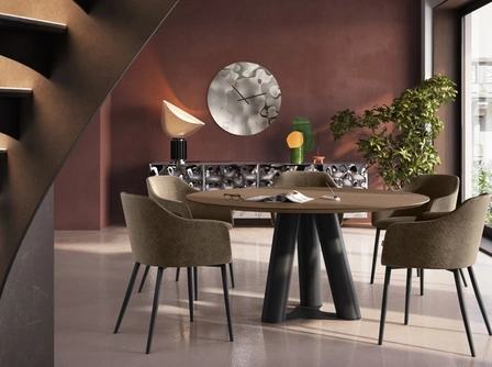 Tavolo rotondo in legno Singapore di Scavolini
