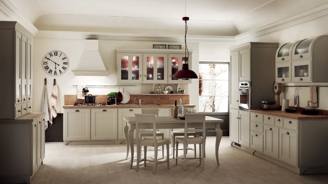 Cucina Classica ad angolo Favilla 07 in laccato di Scavolini