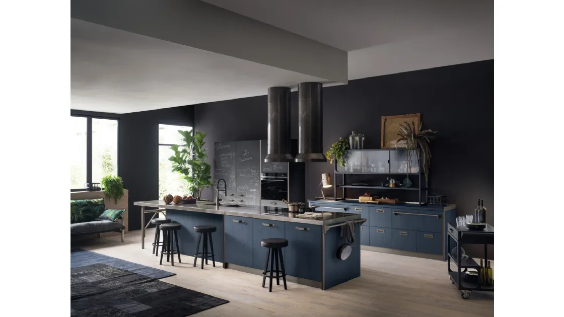 Cucina Moderna Diesel get Together 08 Kitchen in Blue di Scavolini