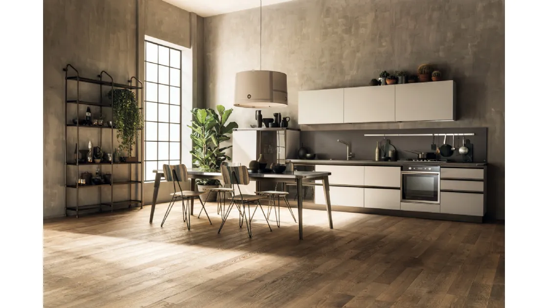 Cucina Moderna Diesel Open Workshop 11 in decorativo Soft Beige di Scavolini