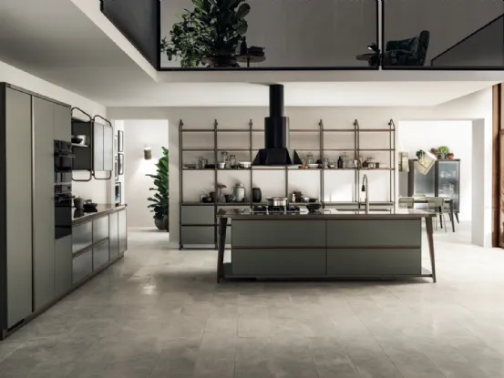 Cucina Moderna Diesel Open Workshop 09 Verde Minerale di Scavolini