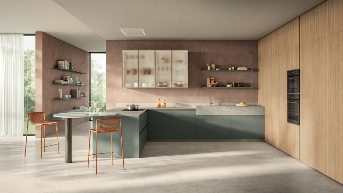 Cucina Moderna con penisola Essenza 01 di Scavolini