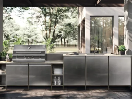 Cucina Moderna Formalia Outdoor 02 in acciaio di Scavolini