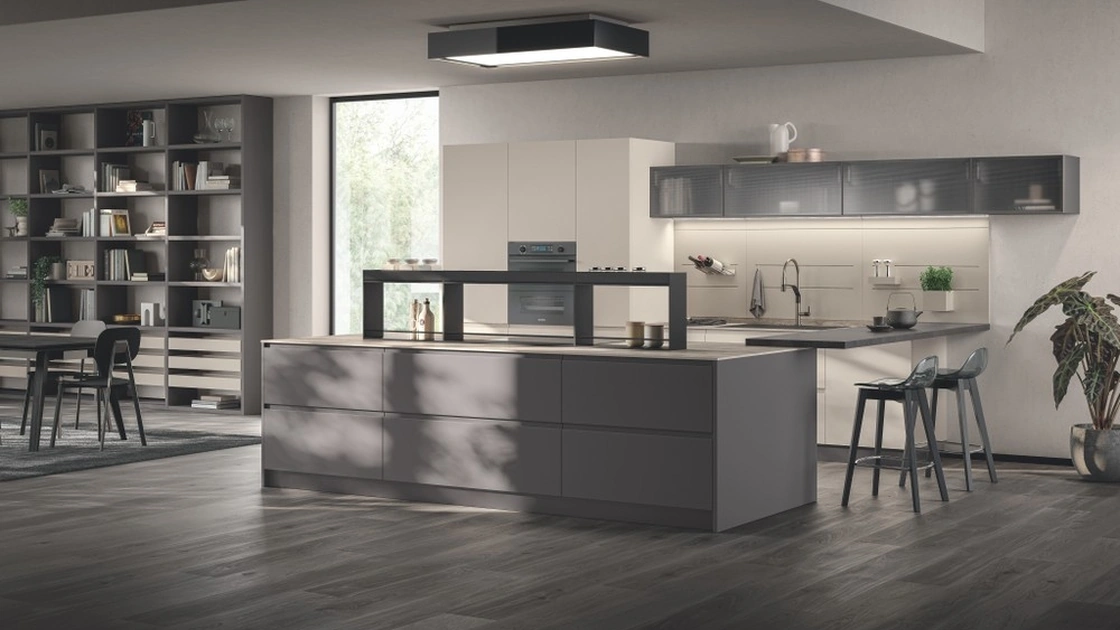 Cucina Moderna con penisola Motus 02 di Scavolini