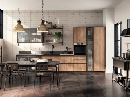 Cucina Moderna Diesel Open Workshop 02 Rovere Landscape di Scavolini
